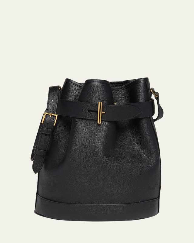 Tara Medium Bucket Bag in Grain Leather